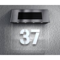Metzler Solar-Hausnummer | gravierte Hausnummer | Panasonic Akku
