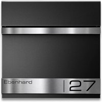 Metzler Briefkasten Schwarz mit Lasergravur | Stencil