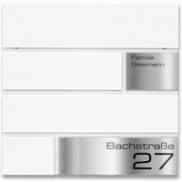 Metzler Briefkasten Design Weiß Edelstahl | G