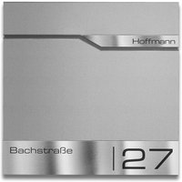 Metzler Briefkasten Graualuminium RAL 9007 hochwertiger Stahl | Siebert