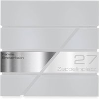 Metzler Namensschild Ersatz für Briefkasten Edelstahl selbstklebend individuelle Gravur | Z