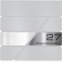 Metzler Ersatzschild für Briefkasten Edelstahl selbstklebend individuelle Gravur | Z