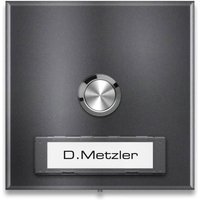 Metzler Aufputz Türklingel austauschbares Namensschild | DB 703 Eisenglimmer | Parisa