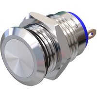 Metzler - Drucktaster 12mm - IP67 IK10 - Edelstahl - Flach - Lötkontakte