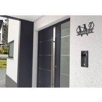 Personalisiertes Monogramm aus Edelstahl DB703 18 x 27 cm keine Befestigung