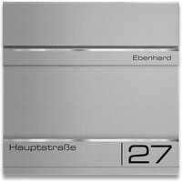 Metzler Briefkasten in RAL9007 Graualuminium Lasergravur | Hermann