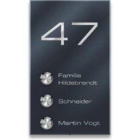 Metzler Funkklingel Mehrfamilienhaus | 3 Klingeltaster | personalisiert mit Gravur | Alan M3