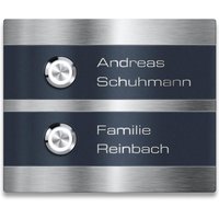 Metzler Türklingel Edelstahl Zweifamilienhaus Gravur optional | Wester M2
