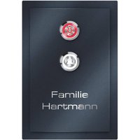Metzler Klingelschild Edelstahl mit zwei LED-Tastern Gravur optional | Alvin