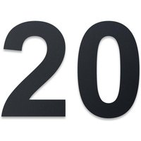 Metzler Hausnummer Edelstahl RAL9007 Graualuminium, Arial, Höhe 20 cm, Buchstabe a