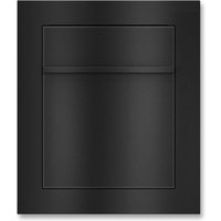 Metzler Unterputz Briefkasten Tiefschwarz RAL9005 hochwertiger Stahl | Hugo