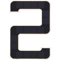 LED Solarhausnummer | Schwarz | integrierter Akku | Höhe 23 cm | 2