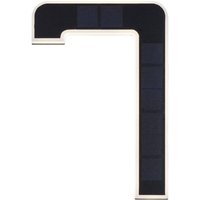 LED Solarhausnummer | Schwarz | integrierter Akku | Höhe 23 cm | 7
