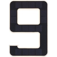 LED Solarhausnummer | Schwarz | integrierter Akku | Höhe 23 cm | 9