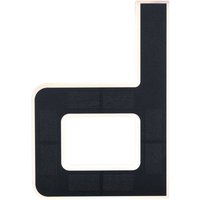 LED Solarhausnummer | Schwarz | integrierter Akku | Höhe 23 cm | d
