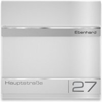 Ersatz Namensschild für Briefkasten "Hermann" aus Edelstahl RAL9007 Graualuminium