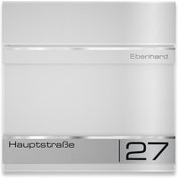 Ersatz Gravurplatte für Briefkasten "Hermann" aus Edelstahl RAL9007 Graualuminium