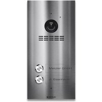 Metzler VDM10 2.0 Mehrfamilien Video-Türsprechanlage | 2 Klingeltaster | Edelstahl gebürstet | Kian