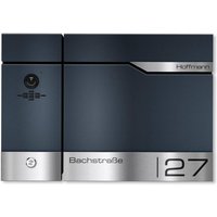 Metzler Briefkasten rostfrei und massiv, RAL7016 Anthrazitgrau mit Videosprechanlage VDM10 2.0, Modell Siebert Links