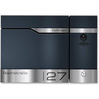 Metzler Briefkasten rostfrei und massiv, RAL7016 Anthrazitgrau mit Videosprechanlage VDM10 2.0, Modell Siebert Rechts