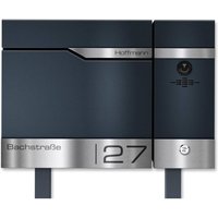 Metzler Standbriefkasten rostfrei und massiv, RAL7016 Anthrazitgrau mit Videosprechanlage VDM10 2.0, Modell Siebert Rechts