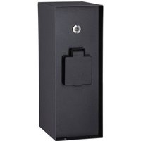 Steckdosensäule Rio | Anthrazit | Dreifach | Dämmerungssensor