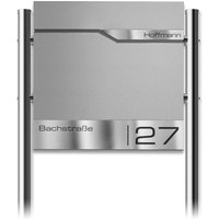 Metzler Standbriefkasten in Graualuminium RAL 9007 hochwertiger Stahl | Siebert