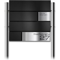 Metzler Standbriefkasten | Tiefschwarz RAL 9005 | Modell G
