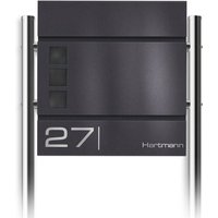 Metzler Standbriefkasten Eisenglimmer hochwertiger Stahl | Cube