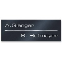 Metzler Namensschild Briefkastenschild aus Edelstahl | 8,5 x 3 cm