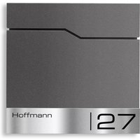 Metzler Briefkasten mit Edelstahl-Namensschild | DB 703 Eisenglimmer | Enno