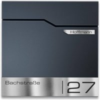 Metzler Briefkasten mit Namensschild aus Edelstahl | Thobe