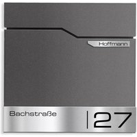Metzler Briefkasten mit Namensschild aus Edelstahl | DB 703 Eisenglimmer | Thobe