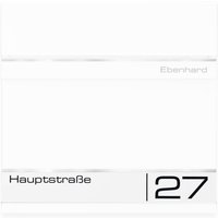 Ersatz Gravurplatte für Briefkasten "Hermann" aus Edelstahl RAL9016 Verkehrsweiß