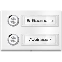 Metzler Türklingel Aufputz Namensschilder | RAL 9016 Verkehrsweiß | Tovi M2