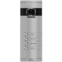 Metzler VDM10 2.0 Mehrfamilien Video-Türsprechanlage | 4 Klingeltaster | RAL 9007 Graualuminium | Colson