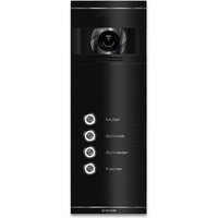 Metzler VDM10 2.0 Mehrfamilien Video-Türsprechanlage | 4 Klingeltaster | RAL 9005 Tiefschwarz | Colson