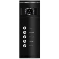 Metzler VDM10 2.0 Mehrfamilien Video-Türsprechanlage | 5 Klingeltaster | RAL 9005 Tiefschwarz | Colson