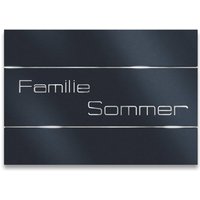 Namensschild in Anthrazit mit Lasergrvur | 38 x 26,6 cm