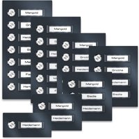 Metzler Türklingel Aufputz Anthrazit austauschbare Namensschilder |serie Otis 7 Fach ohne LED-Beleuchtung LED rot