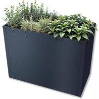 Metzler Hochbeet für den Garten | Pulverbeschichtet | Anthrazitgrau | 100 x 50 x 77 cm