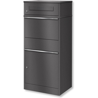 Metzler Paketbox mit Briefkasten | DB 703 Eisenglimmer | mit Briefeinwurf | für Pakete bis zur Größe M | rostfrei | Bispo