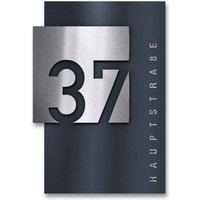 Metzler Design Hausnummernschild | RAL 7016 Anthrazitgrau | 45 x 65 cm | Steiner