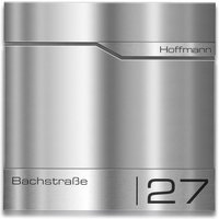 Metzler Briefkasten mit hochwertigem Stahlkorpus und gebürsteter Edelstahlfront | Siebert