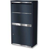 Metzler Paketbox | personalisiert mit Gravur | Edelstahl-Namensschild | rostfrei & massiv | Avalon 1