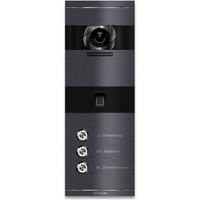 Metzler VDM10 2.0 Video-Türsprechanlage | mit Fingerprint | 3 Klingeltaster | Eisenglimmer | Niko