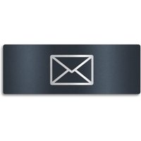 Metzler Edelstahlschild mit Briefsymbol für Paketboxen | Anthrazit RAL 7016