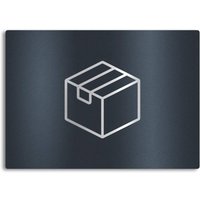 Metzler Edelstahlschild mit Paketsymbol für Paketboxen | Anthrazit RAL 7016
