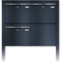 Metzler Briefkastenanlage freistehend für 3 Parteien, pulverbeschichtet in Anthrazitgrau RAL7016
