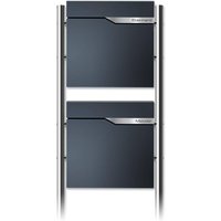 Metzler Standbriefkasten | 2er vertikal | personalisiert mit Gravur | Anthrazit RAL 7016